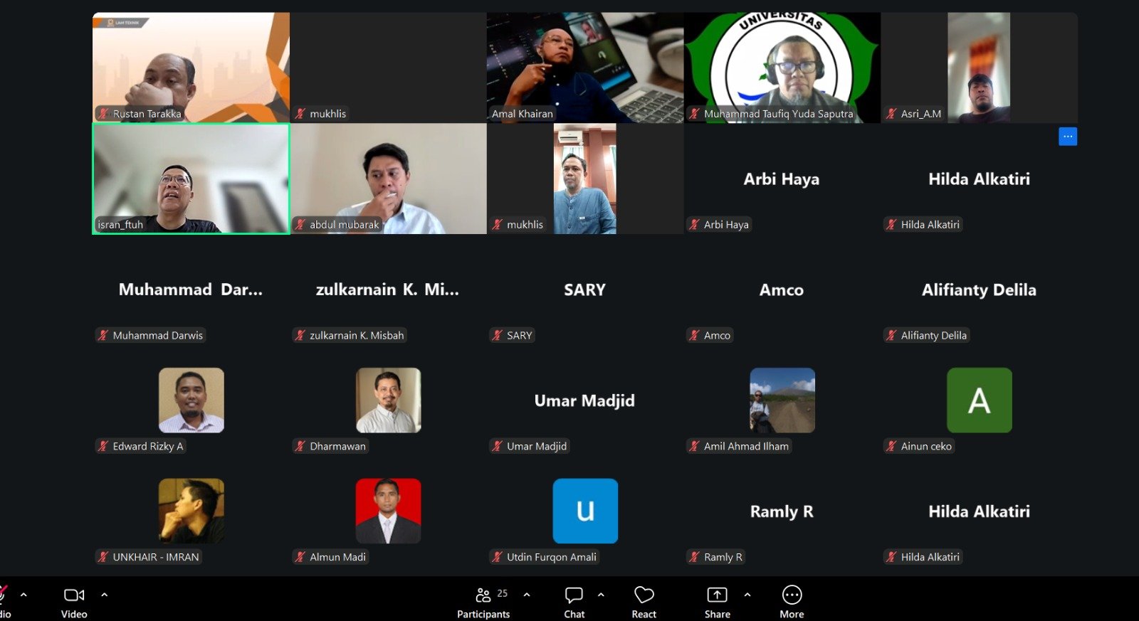 Dosen Prodi Informatika mengikuti Sosialisasi Program Doktor Informatika UNHAS Secara Daring