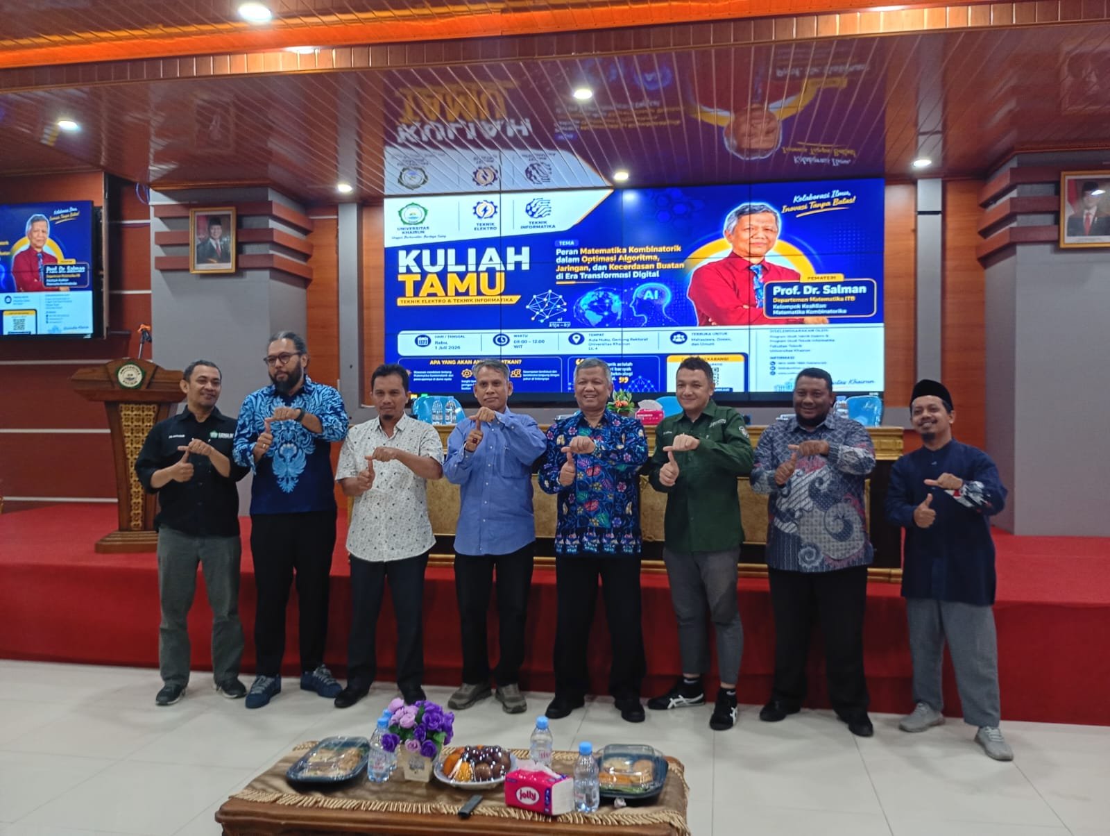 Kuliah Tamu Kolaborasi Prodi Teknik Elektro dan Prodi Informatika Fakultas Teknik Universitas Khairun Hadirkan Pakar ITB Bahas Peran Matematika Kombinatorik di Era Transformasi Digital